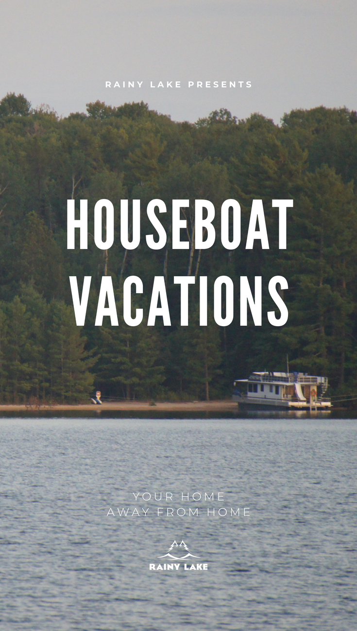houseboat lodging on rainy lake